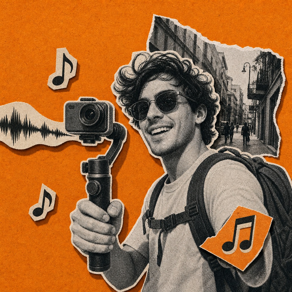 AI-generated soundtrack for a vlog